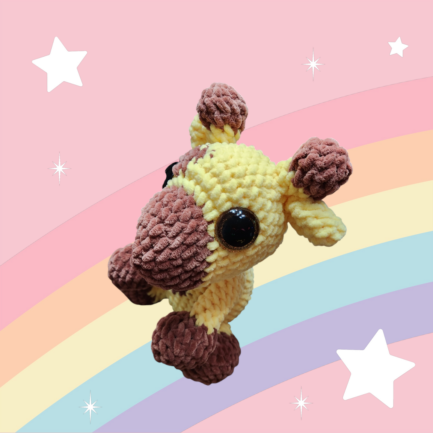 Handmade Crocheted Giraffe - Adorable 13-Inch Tall Plush Toy