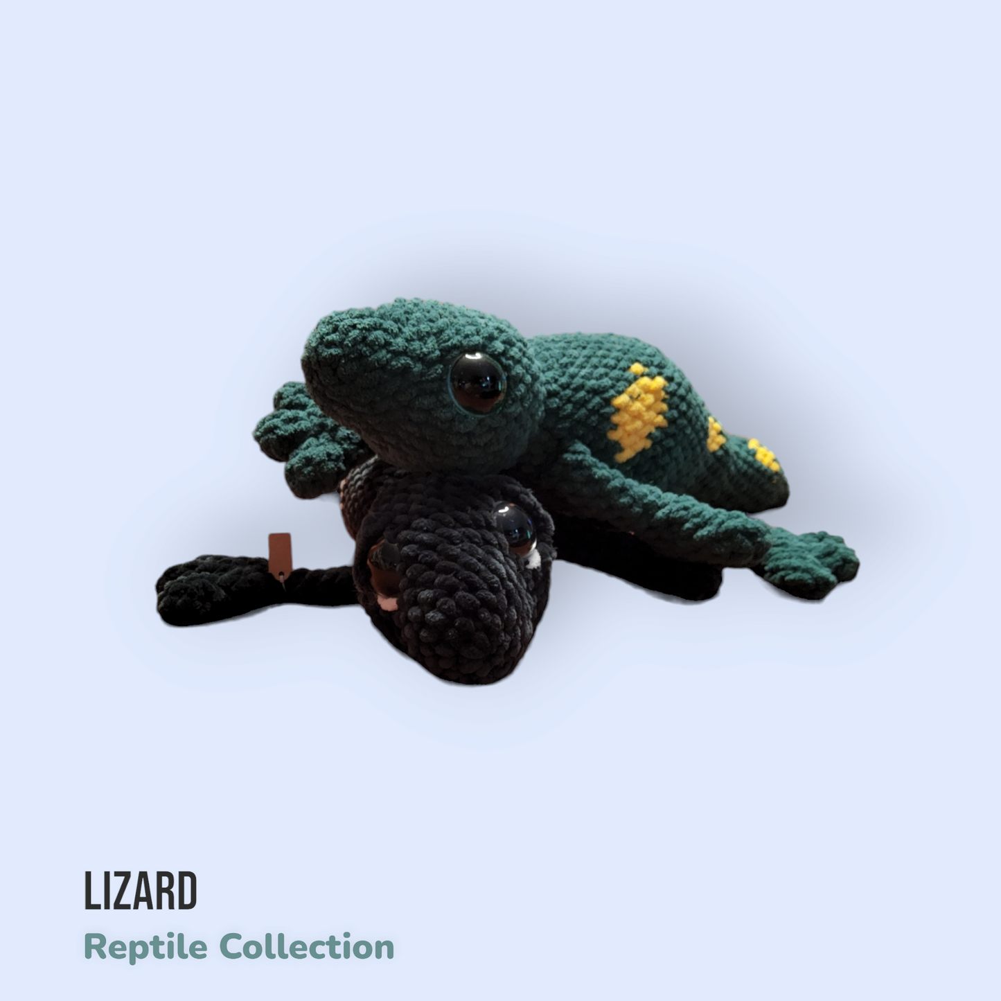 Handmade Multi-Colored Crochet Lizard