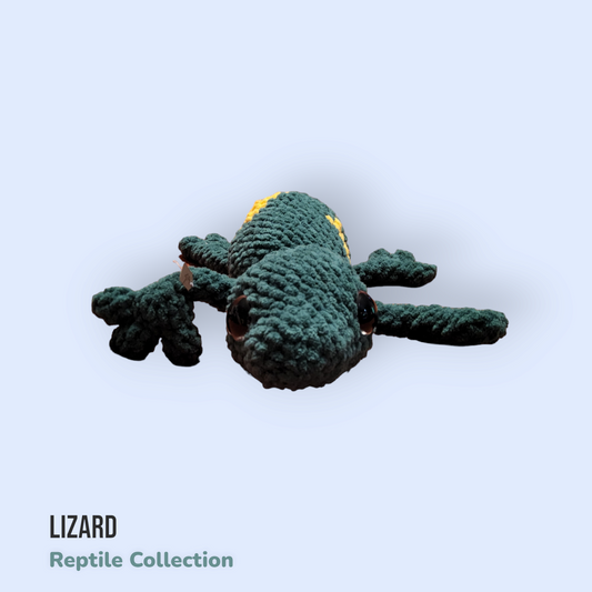 Handmade Multi-Colored Crochet Lizard