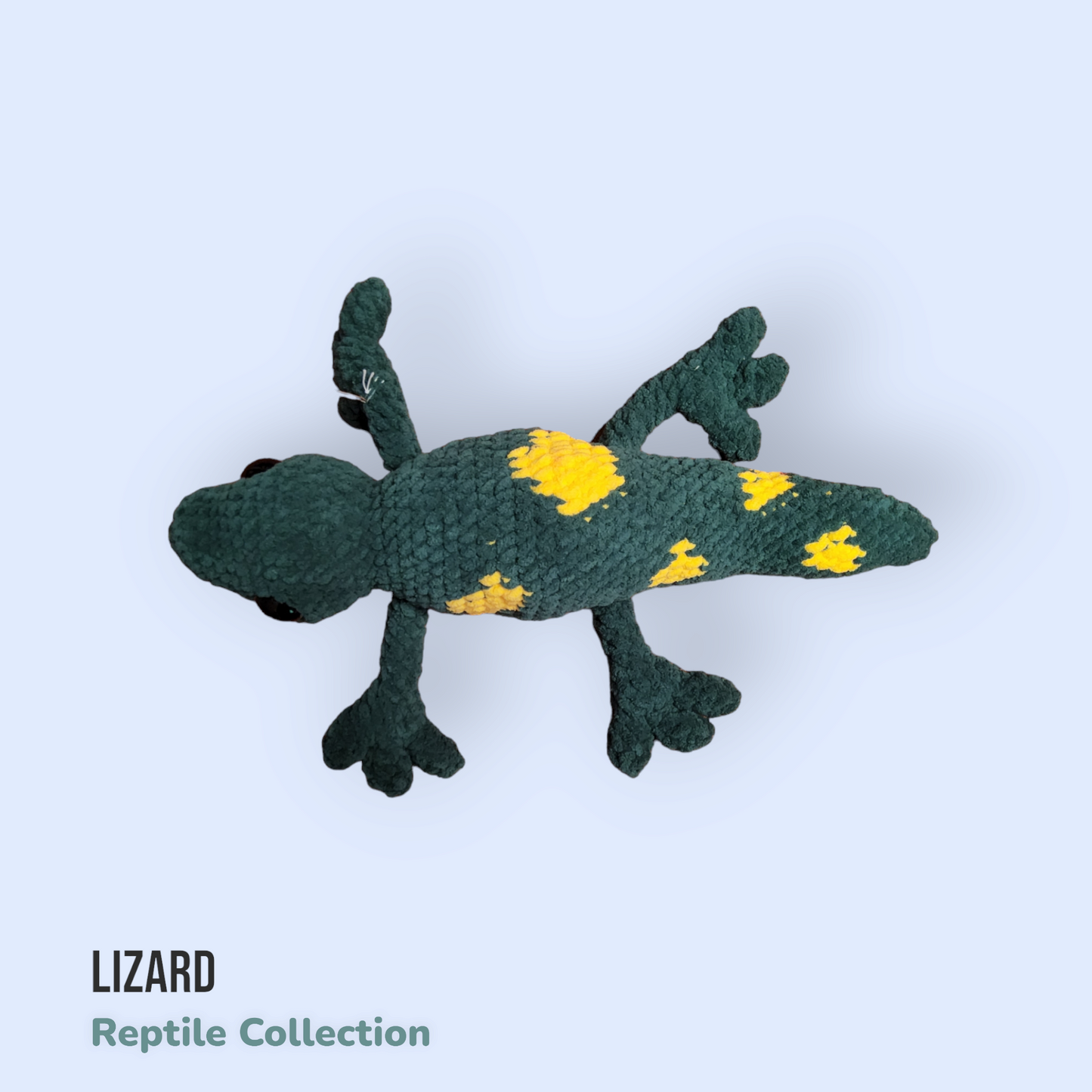 Handmade Multi-Colored Crochet Lizard