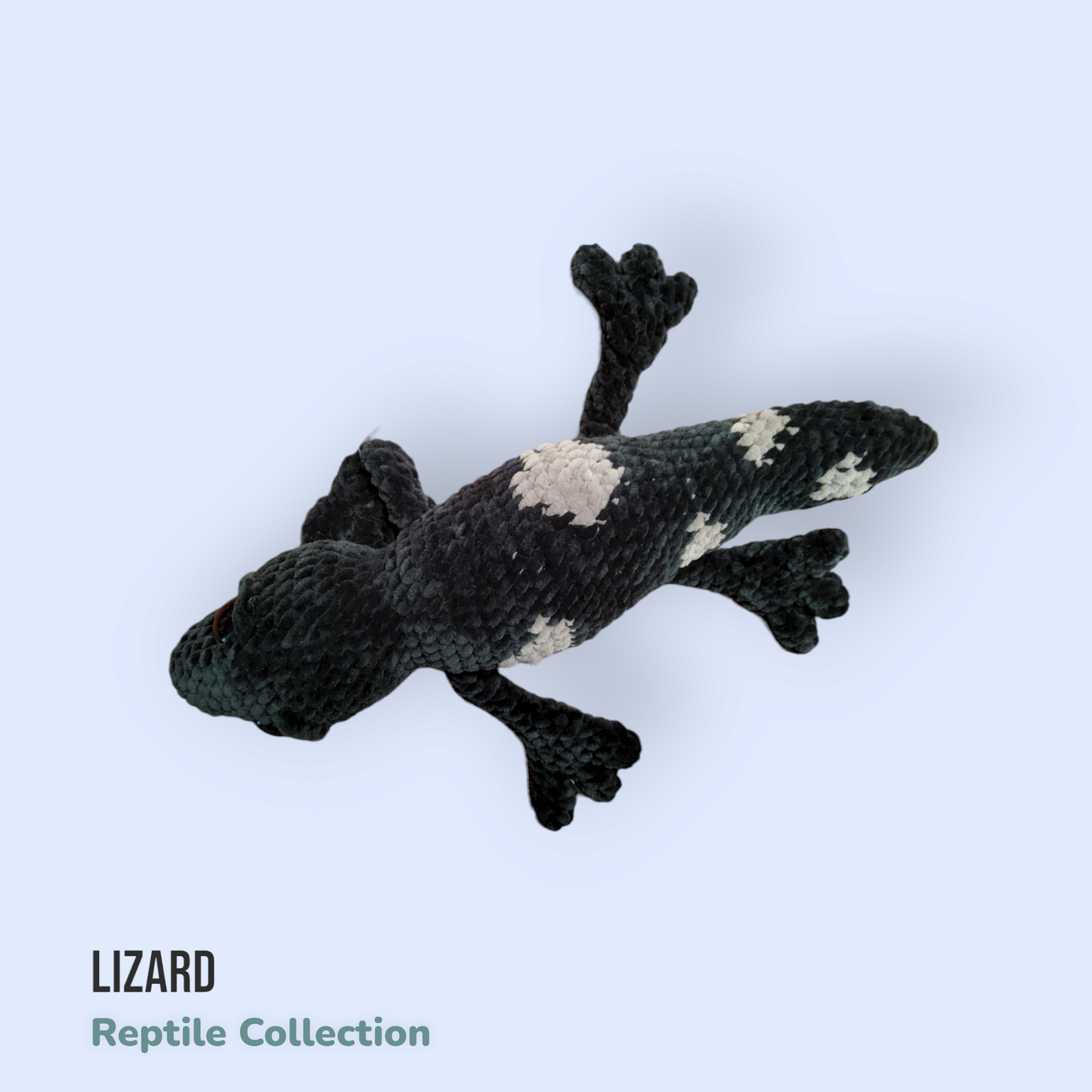 Handmade Multi-Colored Crochet Lizard