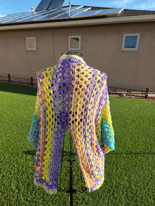 Pastel rainbow shrug/jacket